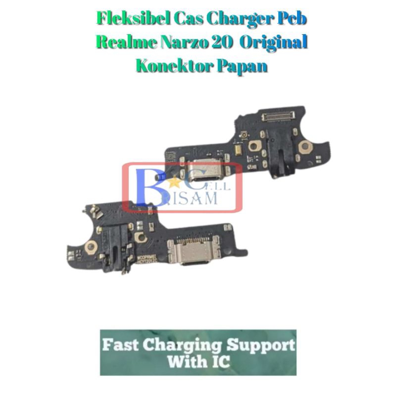 Fleksibel Cas Charger Pcb Realme Narzo 20 Original Konektor Papan