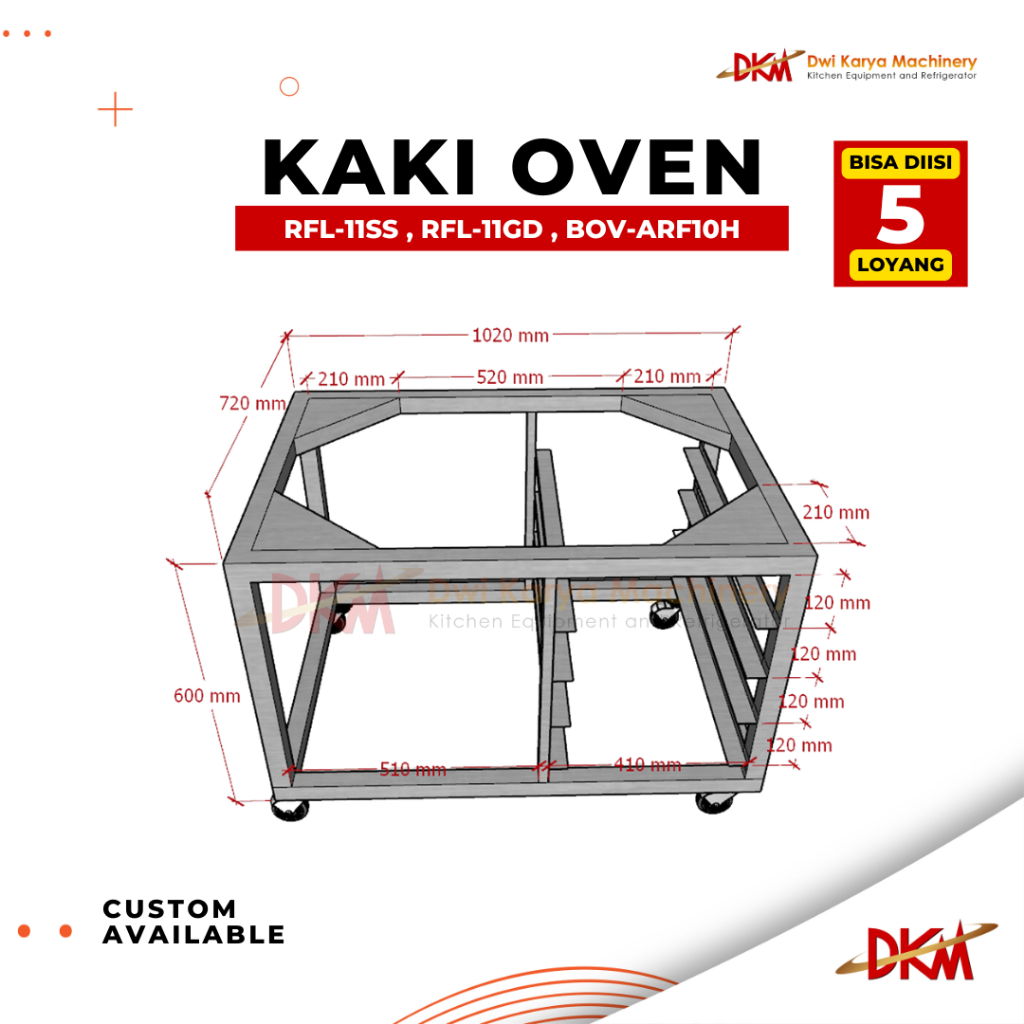 DS STEEL Meja Oven Stainless/ Kaki Oven Stainless/Kaki Oven Deck/Meja Kaki Oven Stainless 201 1 loya