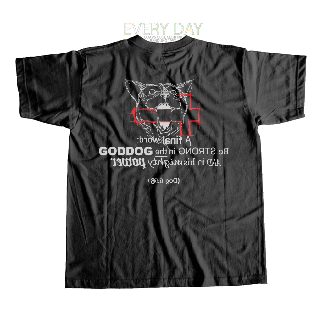 EVRD CLOTHING Kaos Lengan Pendek Manhwa Lookism God Dog Cotton Combed 24s