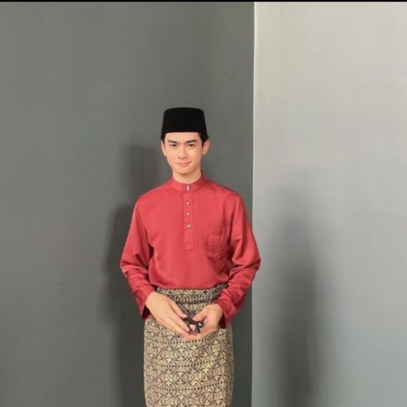 baju kurung melayu pria kekinian bahan dingin warna tidak luntur termurah