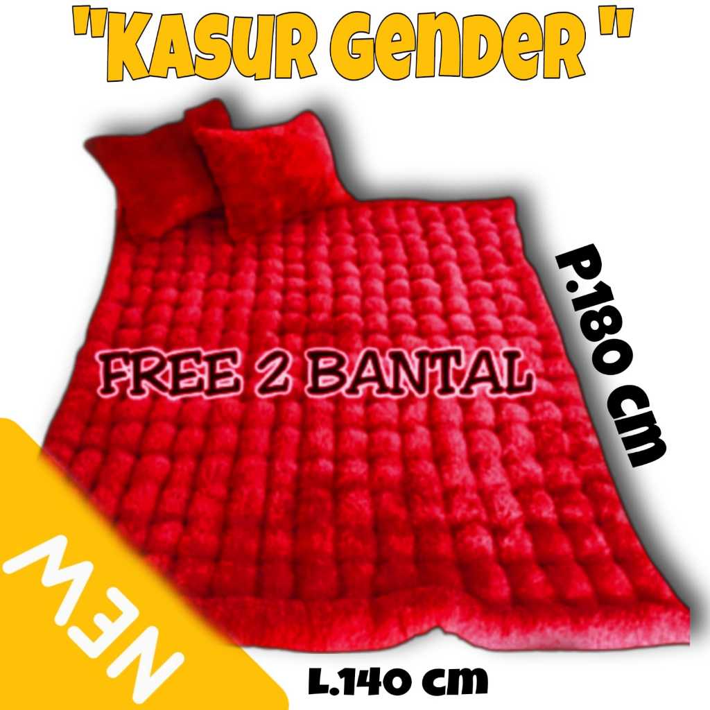 PROMO KASUR LANTAI BULU GENDER JUMBO UKURAN 140X180 SUPER PREMIUM