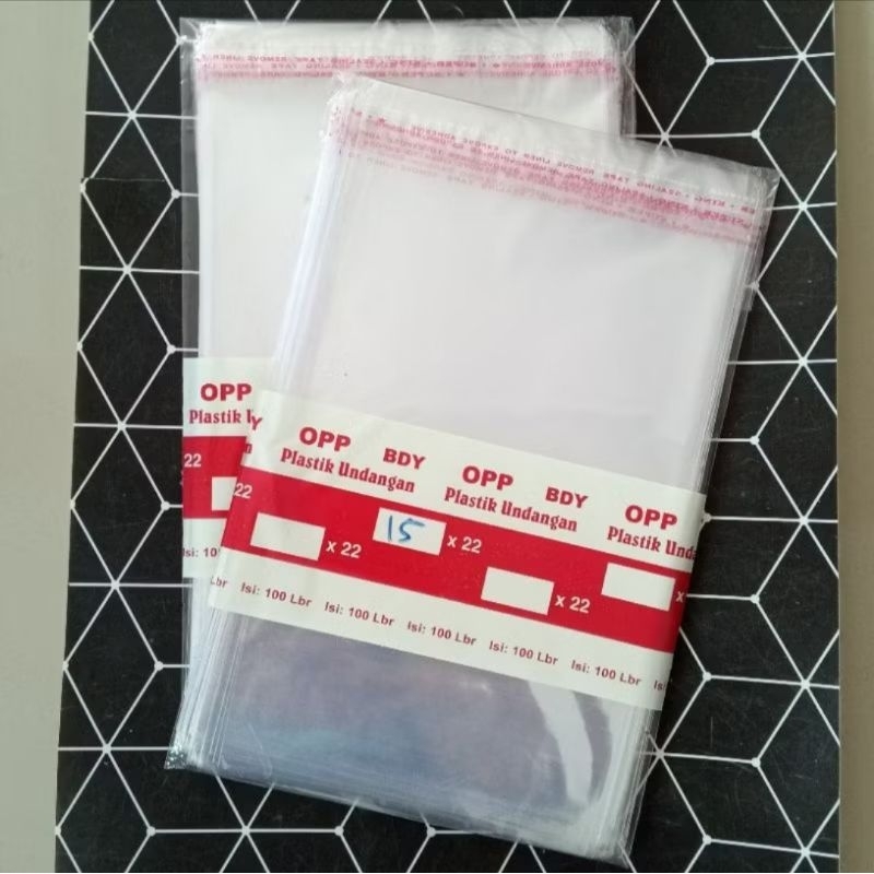

Plastik Opp Undangan 15x22 isi 100pcs