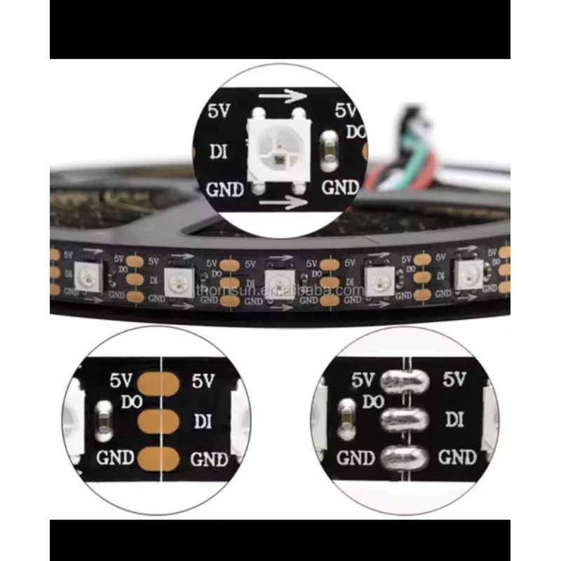 Led strip RGB WS2812b WS2811 Ori 5m 60led/m ip20 indoor Led Rapat