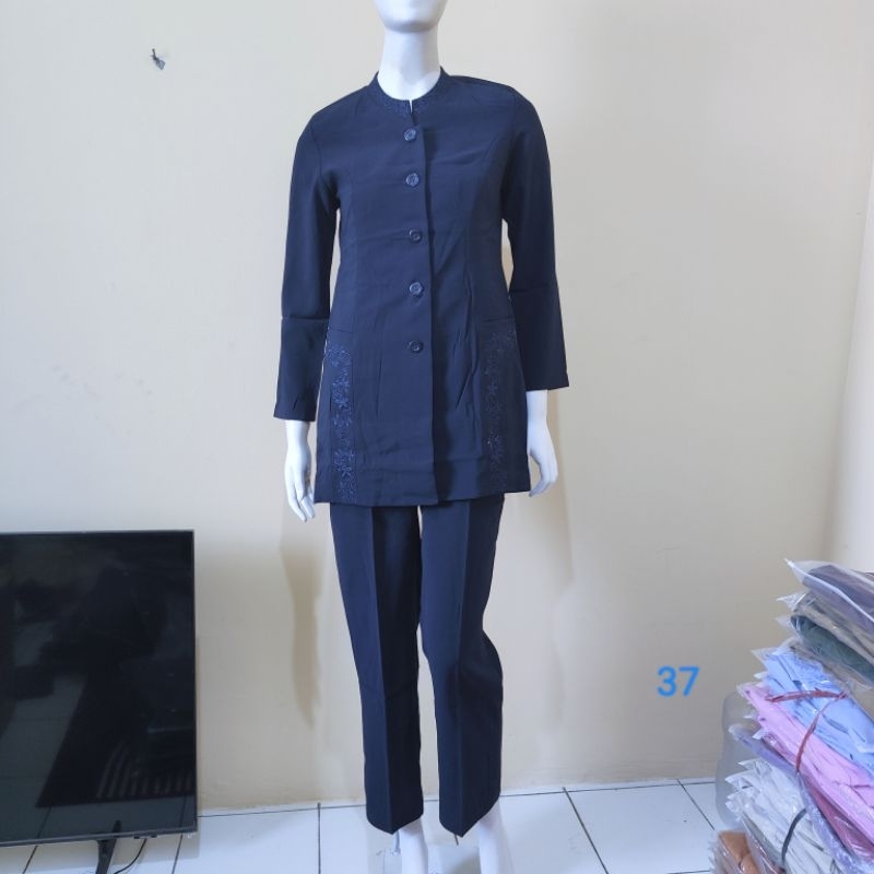 Termurah Setelan Baju Kantor Wanita Dinas ASN warna biru dongker