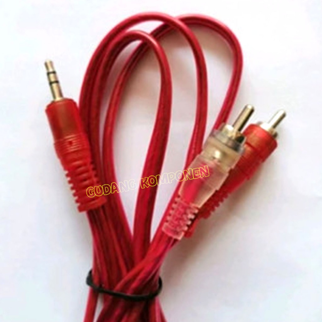 Jek Jeck Kabel Audio Jack 2 in 1 3.5mm dari HP ke Speaker aktif Salon