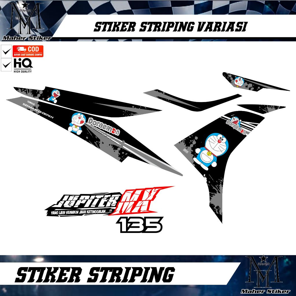 Striping Jupiter mx 135 Variasi Doraemon