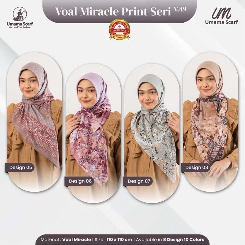 hijab SILK OLIVIA by umama scarf jilbab segiempat CAMPUR MOTIF & WARNA