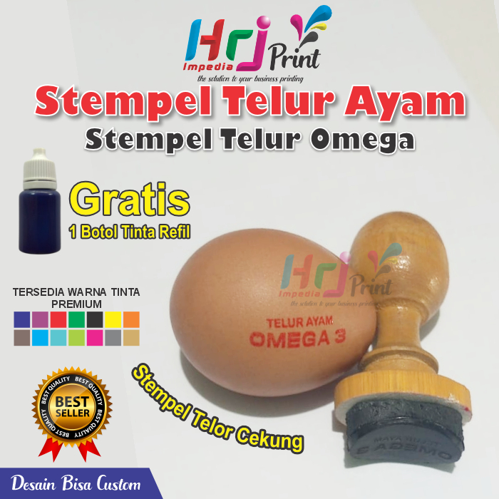 

Stempel Telur Ayam Omega 3 Stempel Cekung | Cetak Stempel Telur Ayam Omega 3 Desain Bisa Custom