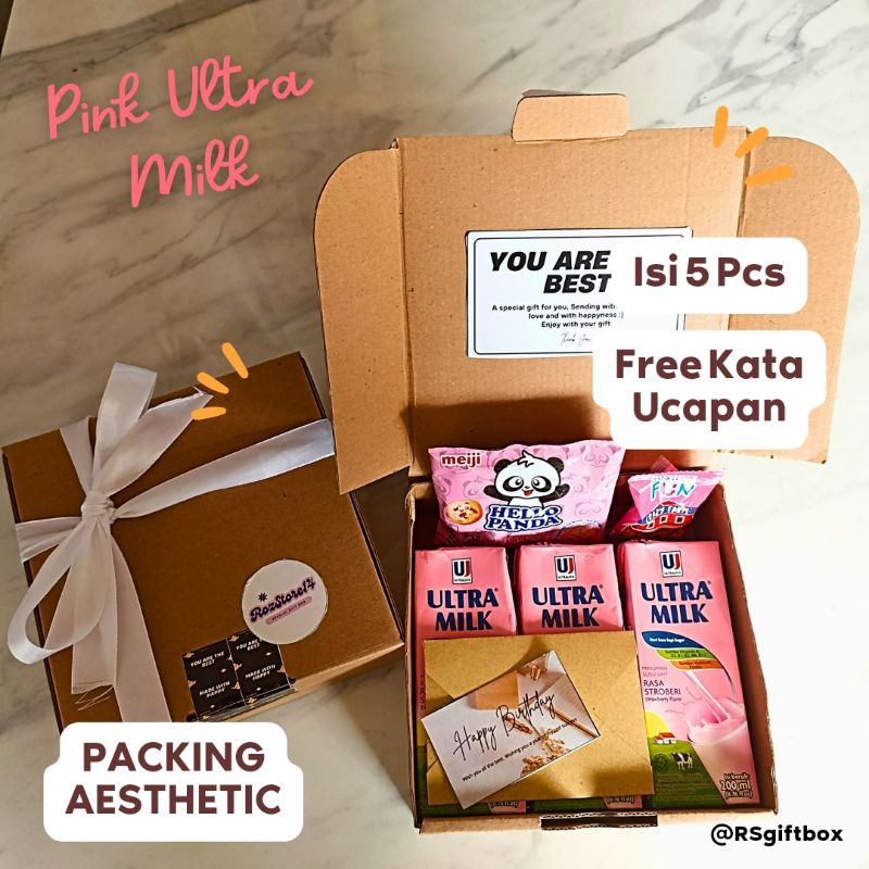 

RS Gift Box - Pink Ultra Milk - HAMPERS / ULANG TAHUN / KADO WISUDA / KADO NIKAH / GIFT BOX MURAH