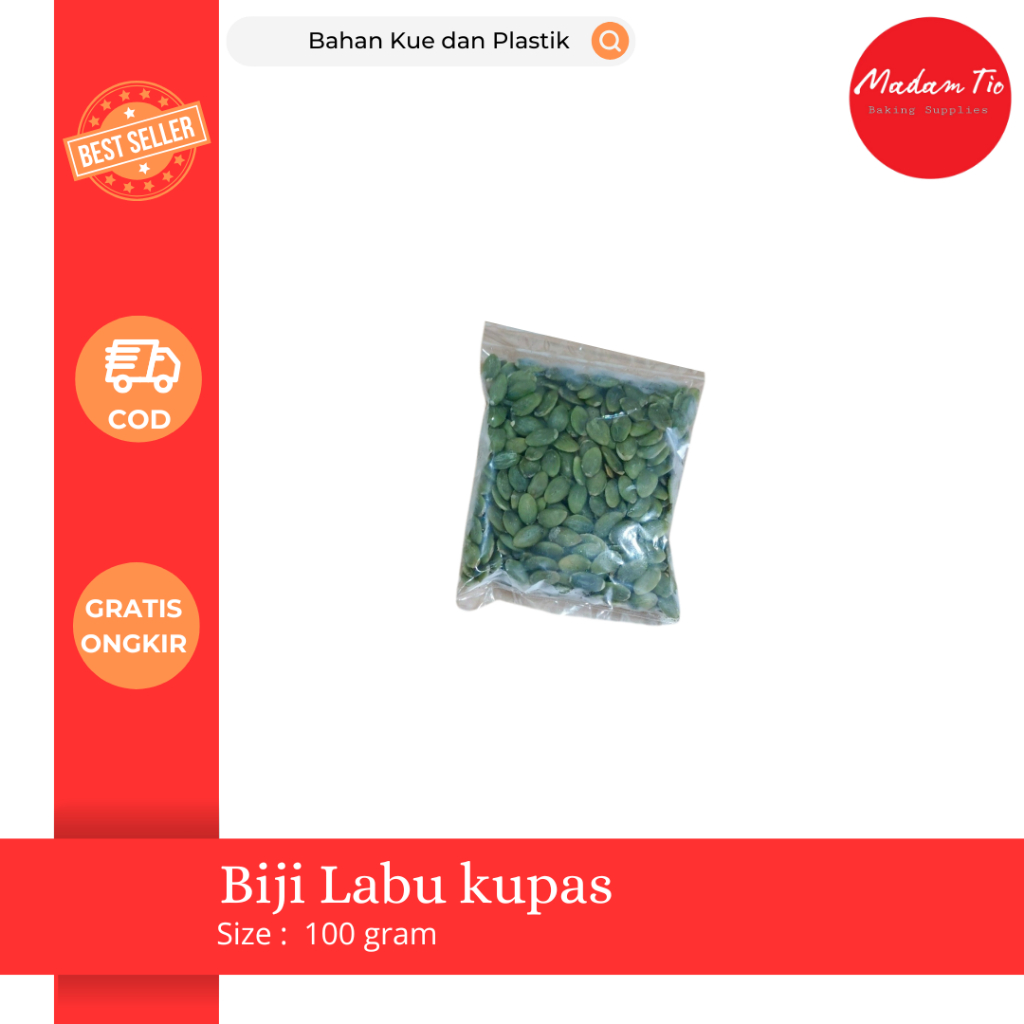 

Biji Labu kupas 100gram Repack 1pcs