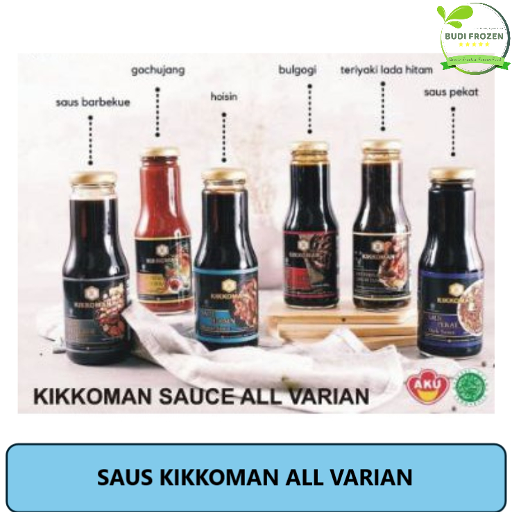 

KIKKOMAN SAUS 300 GR BULGOGI SAUS/BBQ SAUS/GARLIC TERIYAKI SAUS/BLACKPAPER TERIYAKI SAUS /GOCHUJANG SAUS