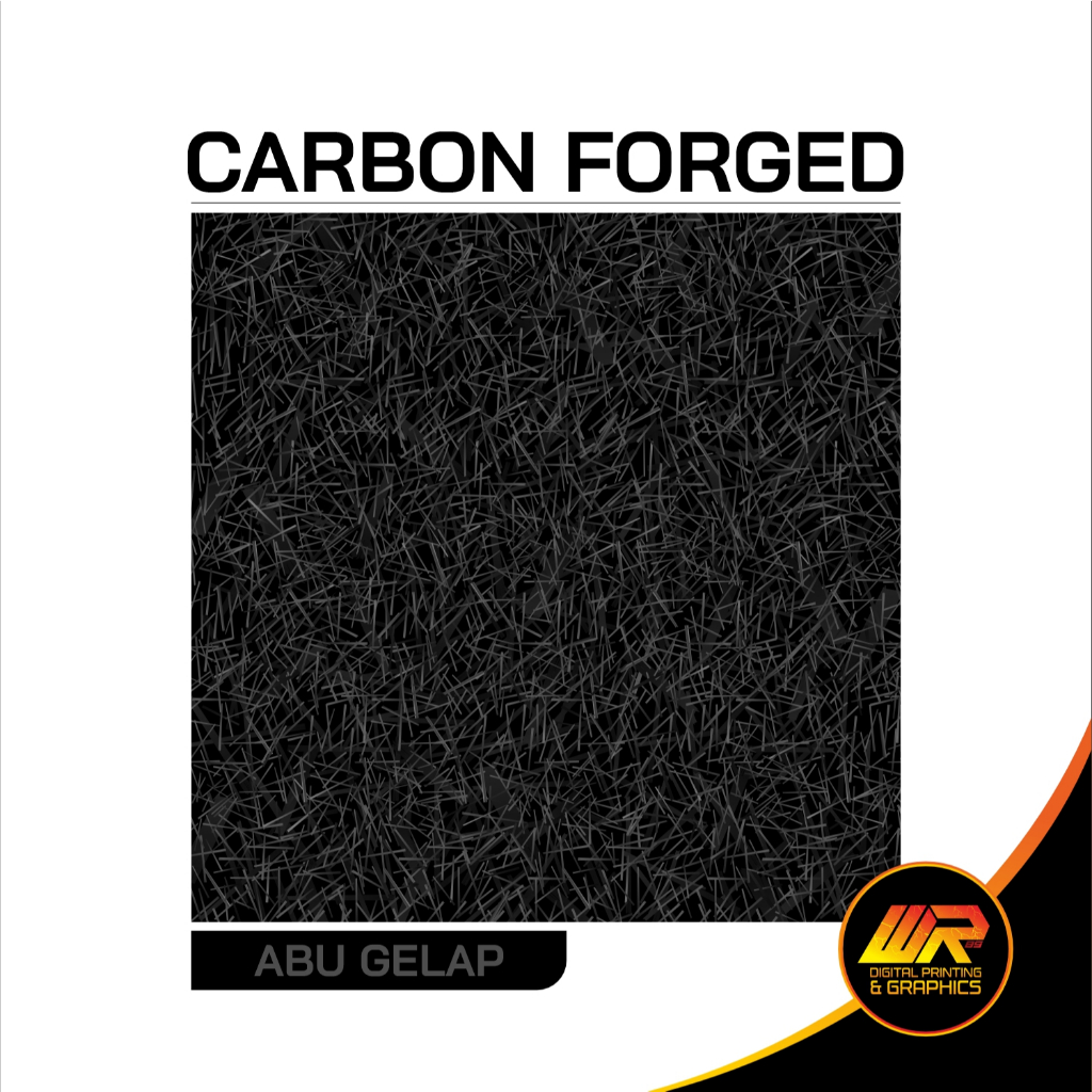 Sticker Carbon Forged Karbon Forged Bahan Laminasi Glosy Bahan Premium Motif Carbon Forged