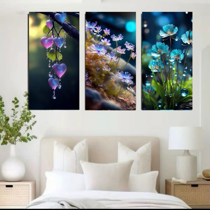 hiasan dinding bunga kecil 3D 15x30 hiasan dinding aestetic