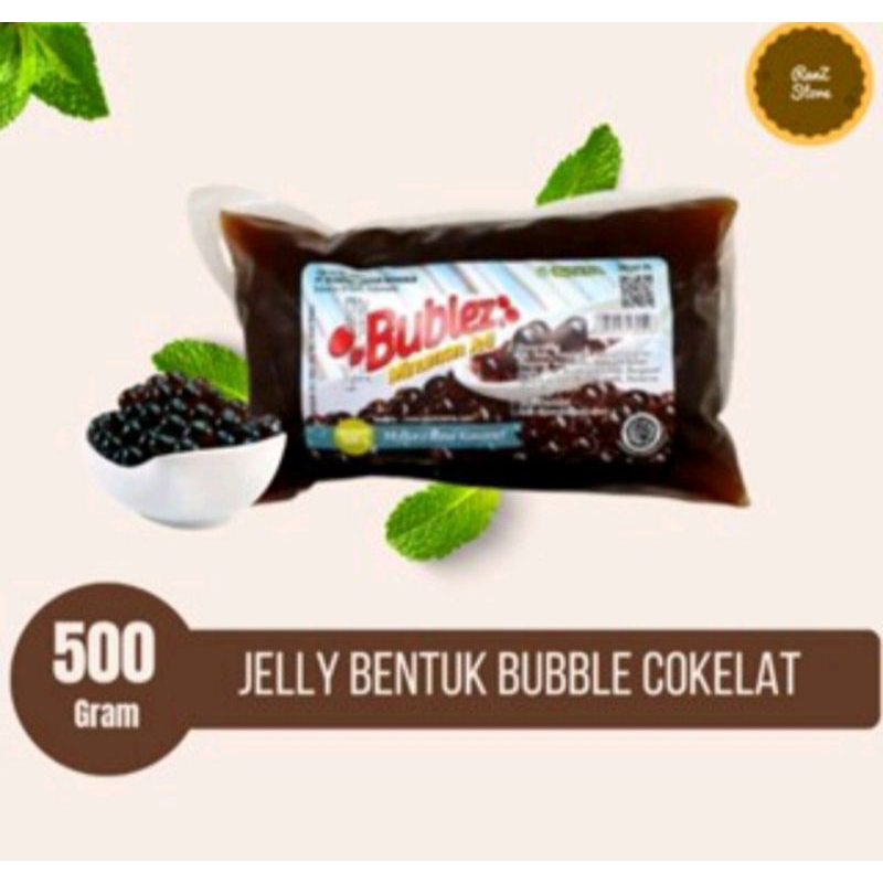 

1pcs x 500 gram topping minuman jelly bubblez coklat rasa karamel