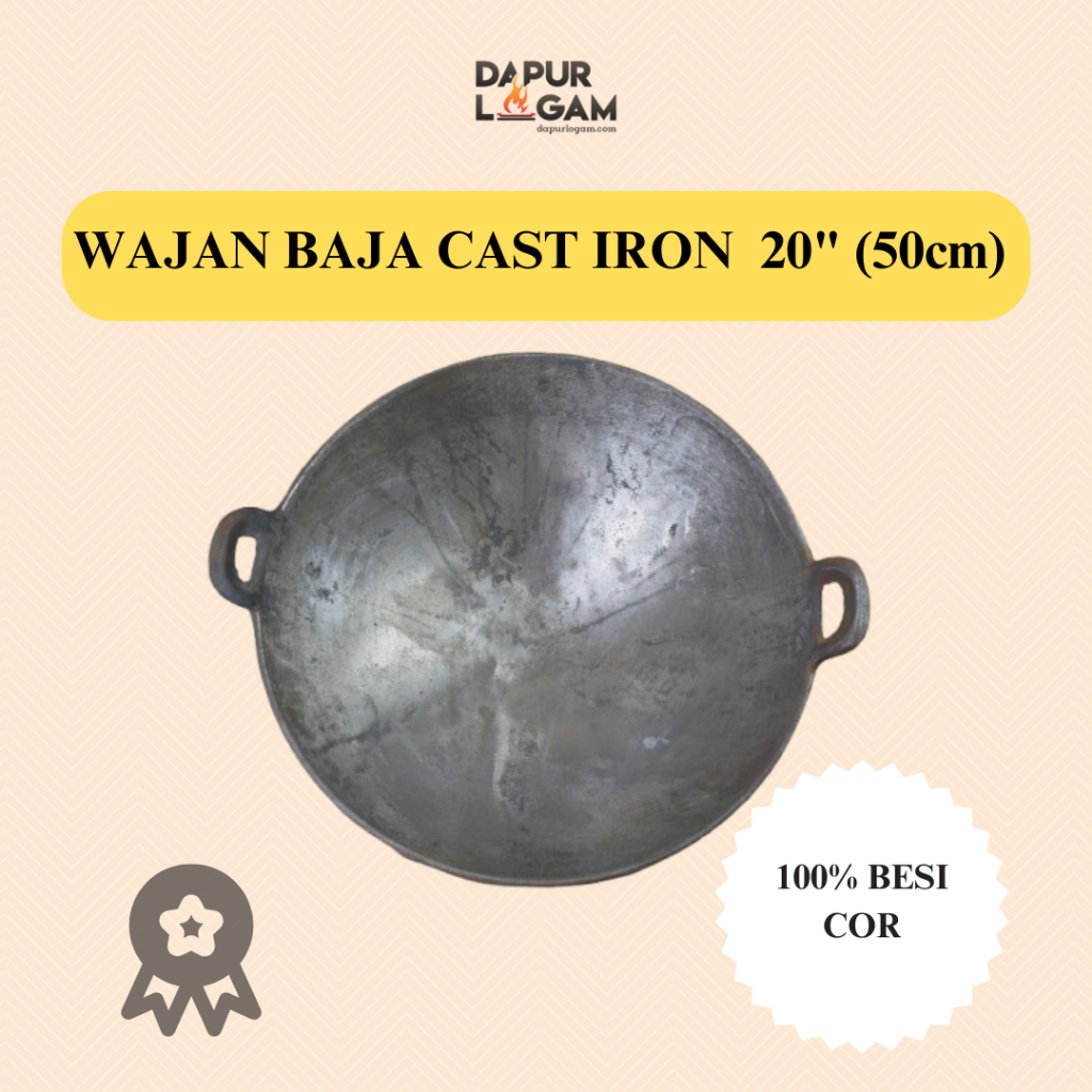 WAJAN BAJA COR 20" 50CM/ WAJAN KUALI BAJA/ WOK BESI COR/ WAJAN JUMBO / KUALI WOK WAJAN BAJA