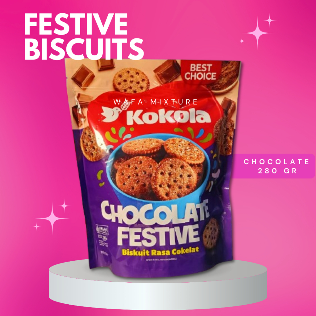 

KOKOLA FESTIVE RASA COKLAT - KEMASAN JUMBO 280g / KUE LEBARAN / MUDIK ASYIK