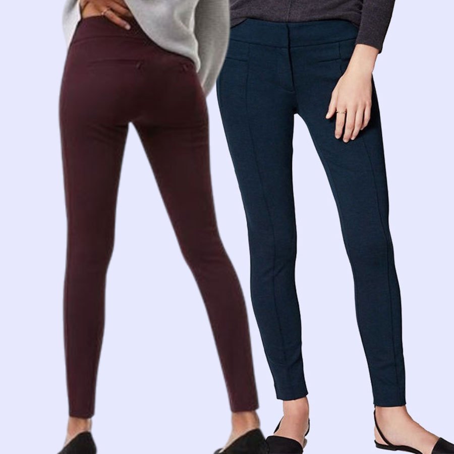 LOFT LFT99 PONTE ZIP POCKET PANTS