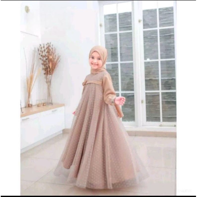 Gamis Anak Perempuan Usia 5/13 Tahun Pakaian Wanita Remaja Kekinian