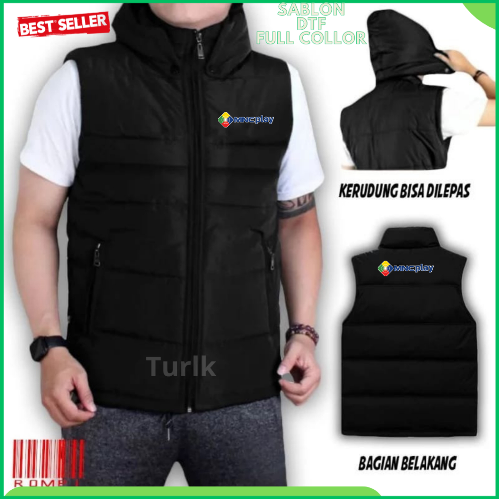 Rompi MNC Play Jaket Vest MNC Play Custom