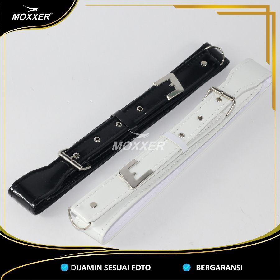 Selempang Kilap Hitam & Putih Satpam Security Perlengkapan Atribut Satpam Security  Ikat Pinggang Pe