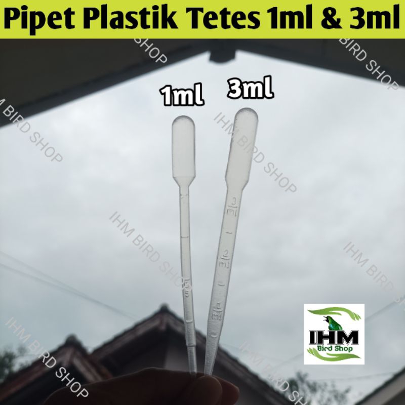 Pipet Plastik Tetes Dengan Skala Ukuran 1ml & 3ml Pipet Viral Untuk Kasih Minum Bayi Hewan Peliharaa