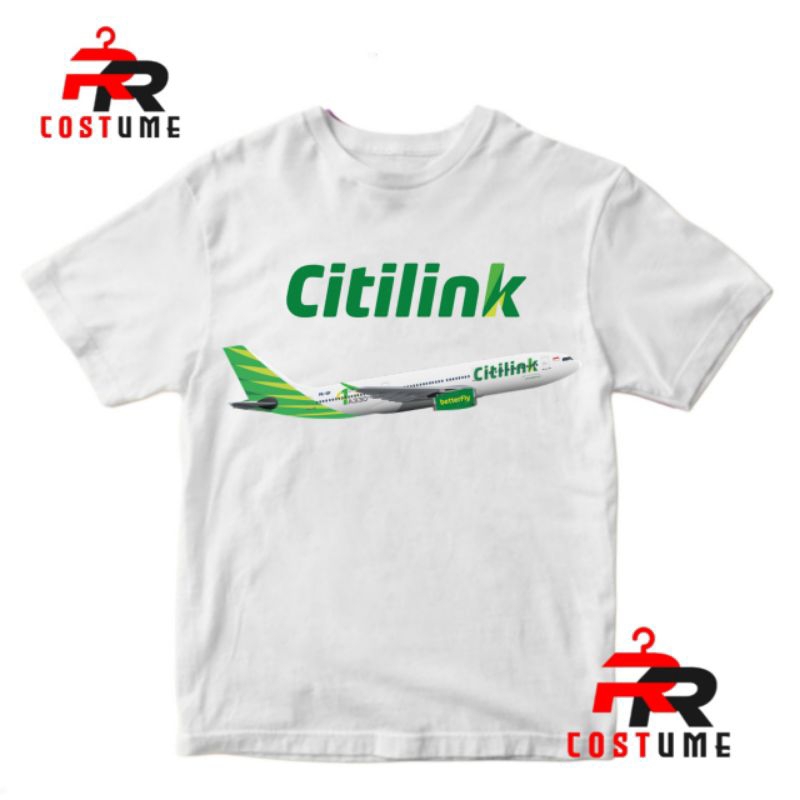 BAJU ANAK KAOS ANAK PESAWAT CITILINK (FREE NAMA ANAK)