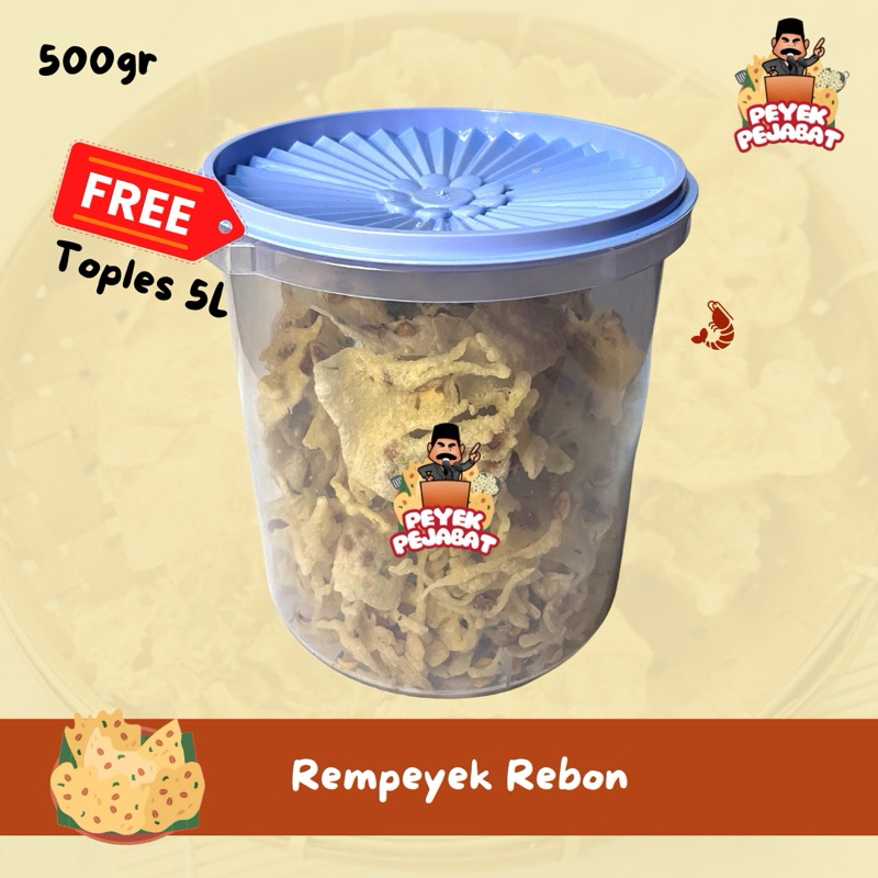 

Rempeyek Udang Rebon (GRATIS TOPLES 5 LITER)-Peyek Kacang Tanah/Peyek Rebon/Peyek Teri Medan