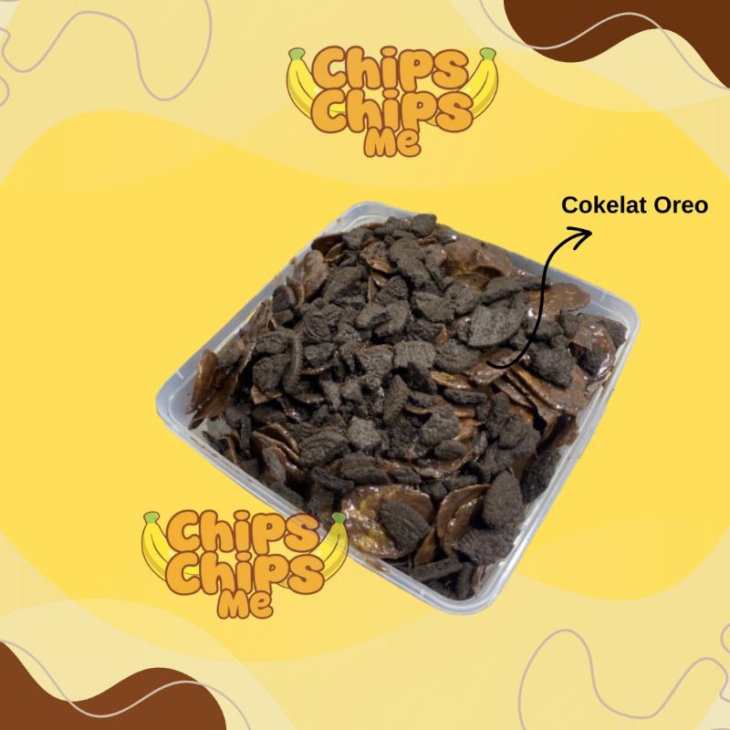 

Chips Me Cokelat Oreo Keripik Pisang Cokelat Lumer Oreo 225gr