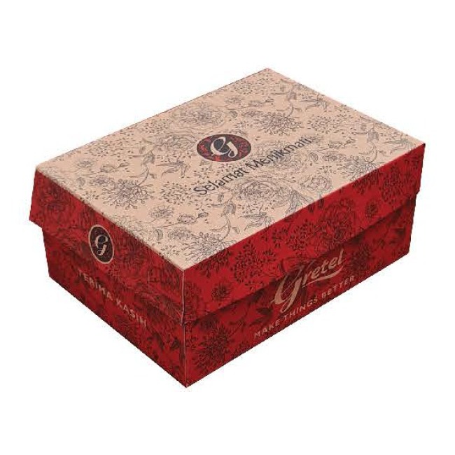 [GRETEL R3BA BROWN] DUS KOTAK JAJAN UKURAN R3BA (14 X 11.5 X 6.5)CM SNACK BOX