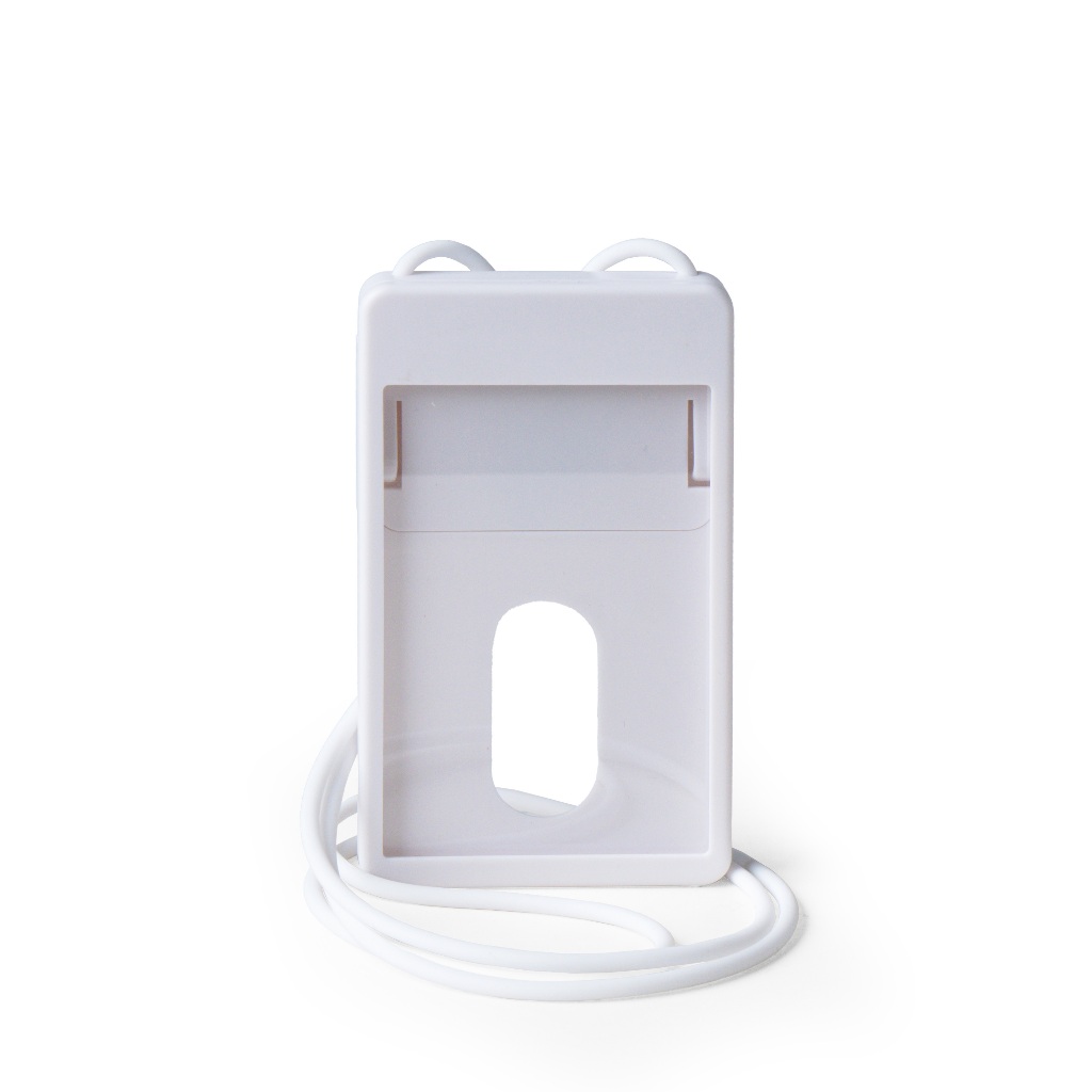 

Wallts Hanna White Lanyard Name Tag ID Card Tarik Tali Yoyo