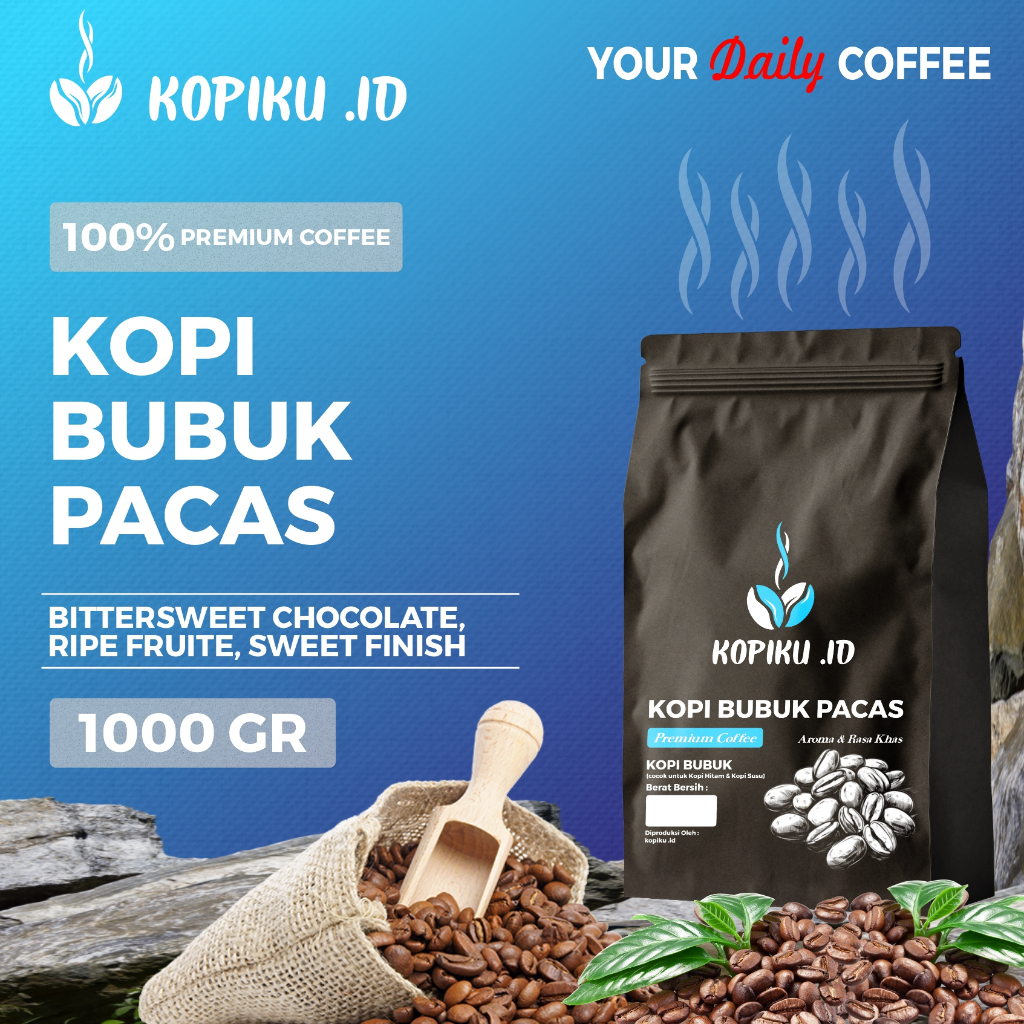 

Kopiku.id - Bubuk kopi Pacas Premium Harga Bersahabat 1000gr