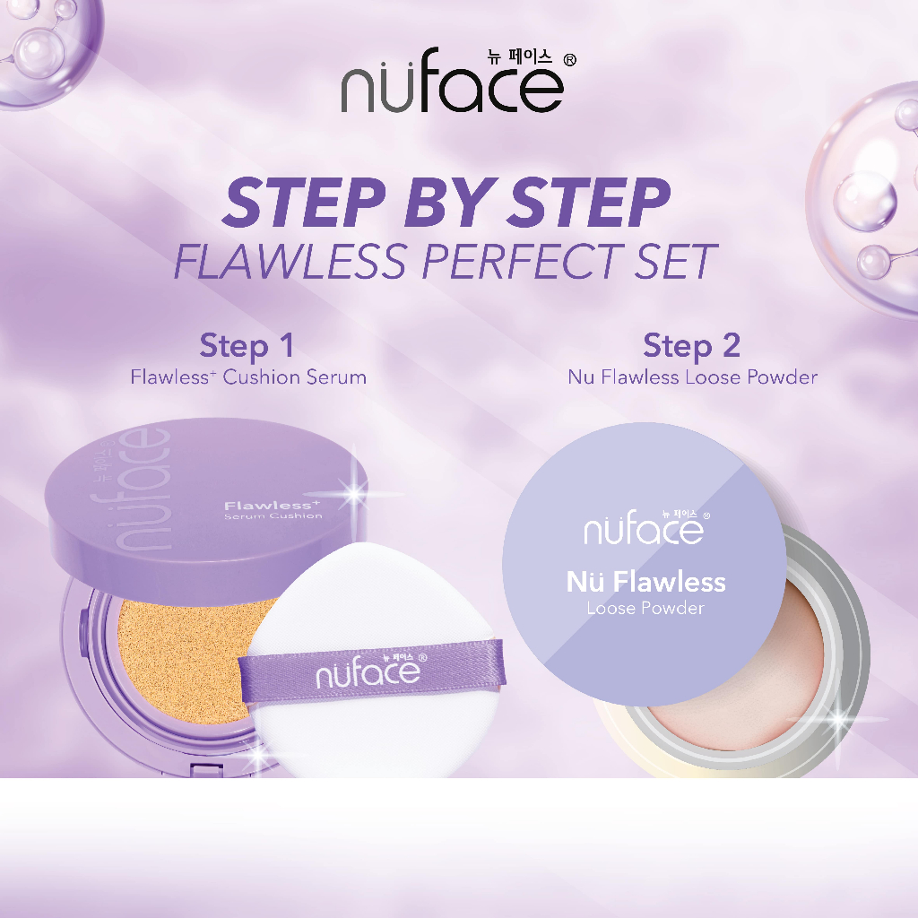 [FREE GIFT] [2in1] Nuface Flawless Serum Cushion & Nu Flawless Loose Powder Package
