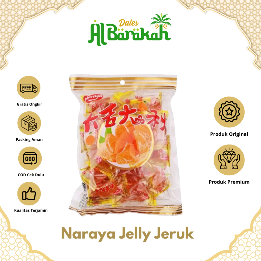 

NARAYA ORANGE JELLY / PERMEN JELLY JERUK / NARAYA JERUK CANDY 500 GRAM