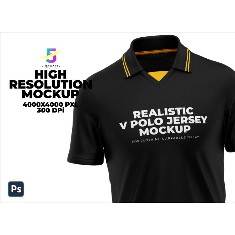 MOCKUP JERSEY V POLO HIGH RESOLUSI