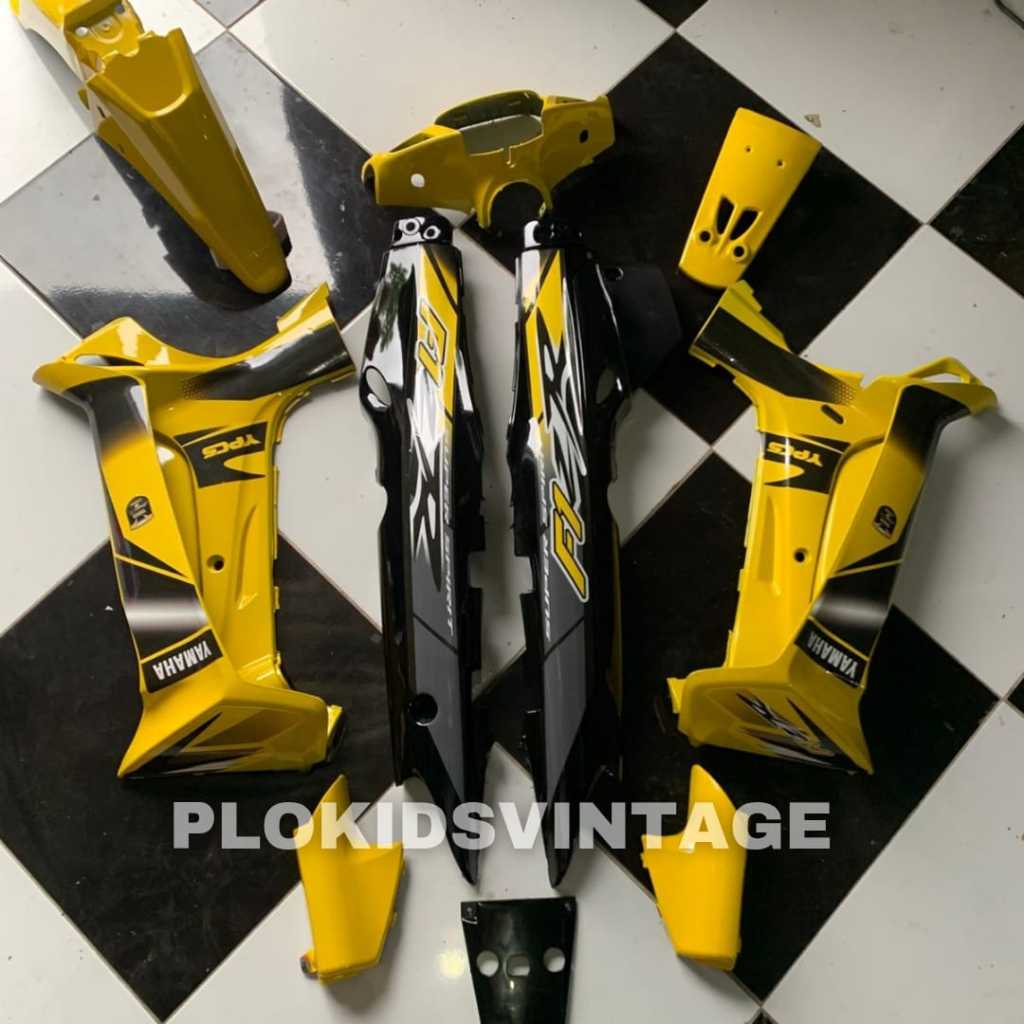 BODY HALUS YAMAHA FIZ R FIZR HITAM KUNING SET STRIPING CUSTOM MODEL MALAYSIA