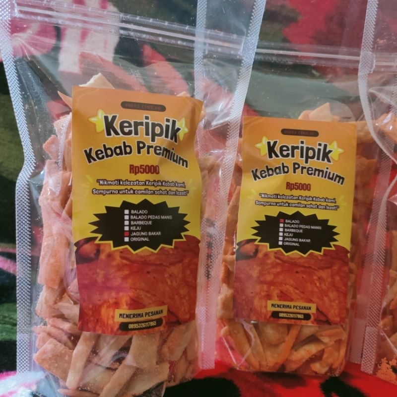 

Kerpik kebab premium•jagung bakar&balado•PromoCamilanKeluargaSehat&Lezat•,TemanNyemilSaatBersantai•TidakKeras•Renyah& LembutDiMulut•.