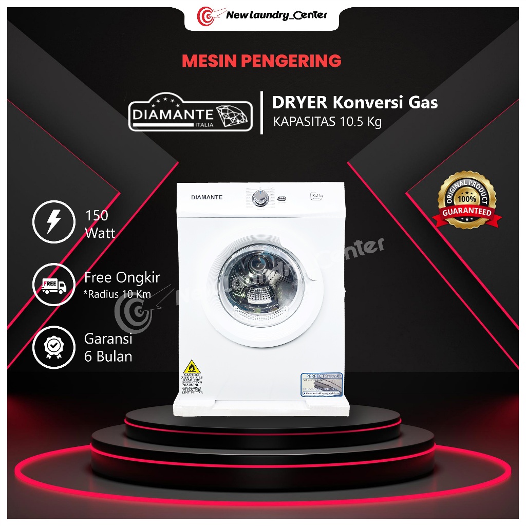 Dryer Diamante Optimus 10.5 kg  Konversi gas