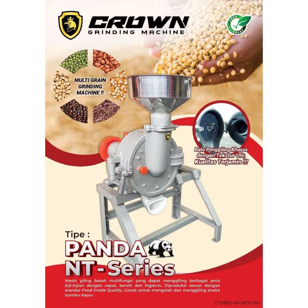 Mesin Gilingan Tahu 6" PANDA NT SERIES / Mesin Giling Tahu Kedelai Kacang 6 Inch PANDA LENGKAP MESIN