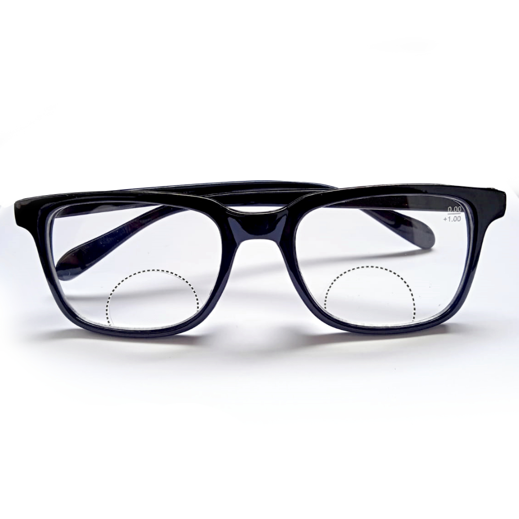 Kacamata baca plus (+)2 fungsi progresif baca dan jalan / kacamata plus kaca mata rabun dekat dobel 