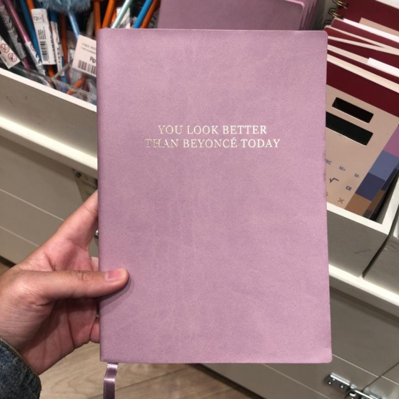 

[JASTIP FLYING TIGER] You Look Better than Beyonce Today Notebook Journal || Buku Tulis Garis