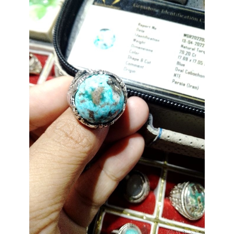 batu akik cicin PIRUS PERSIA ASLI BERSERTIFIKAT