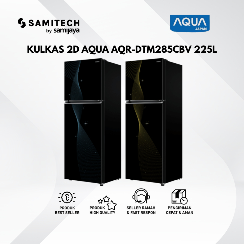 KULKAS 2 PINTU AQUA AQR-DTM285CBV AQR DTM285CBV 225 LITER