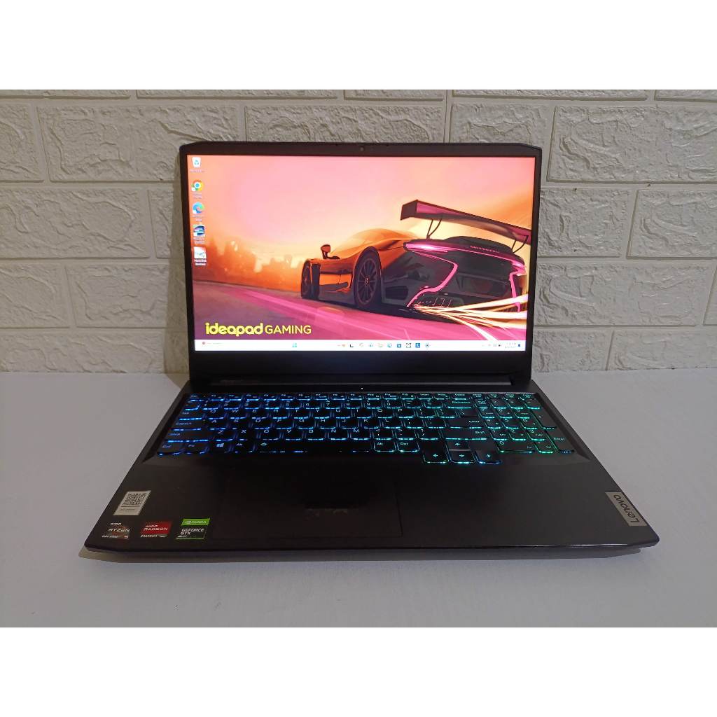 Lenovo Ideapad Gaming 3 Ryzen 5 5600H Nvidia GTX 1650 RAM 16GB SSD 512GB Laptop Bekas Second