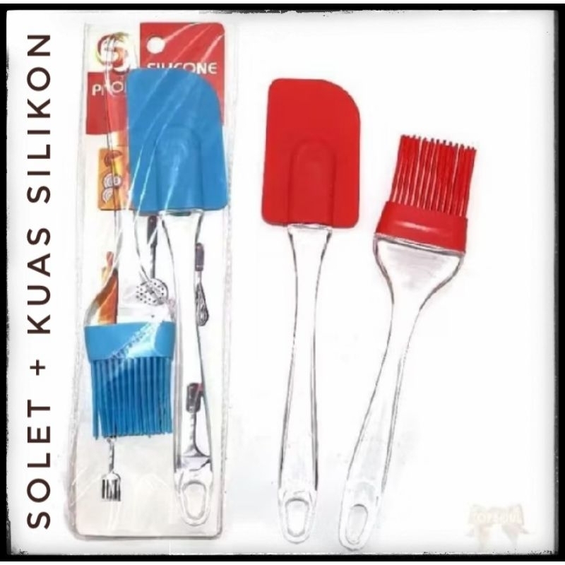 Set Kuas + Solet silikon / kuas silicon