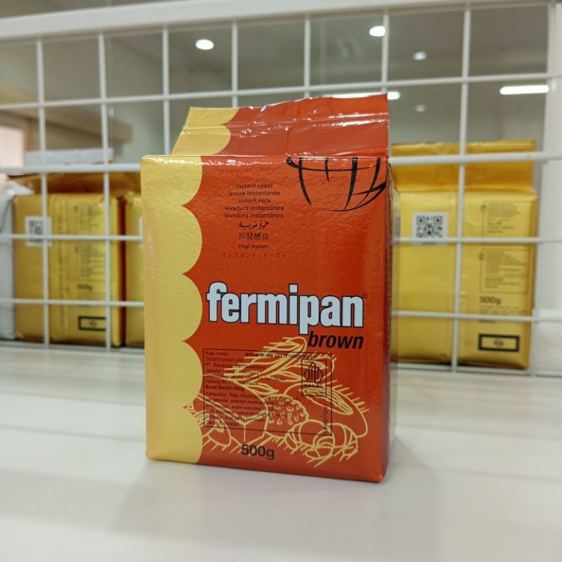 

Fermipan Brown Ragi Kering Dry Yeast Instant 500g Pengembang Roti Pastry Croissant Sourdough