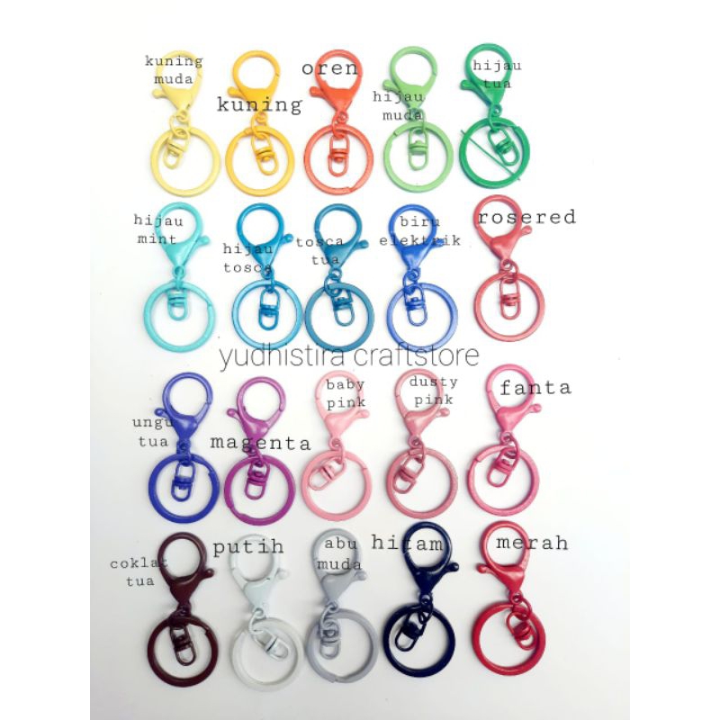 Ring Ganci Warna Warni diamater 3cm (1pcs)