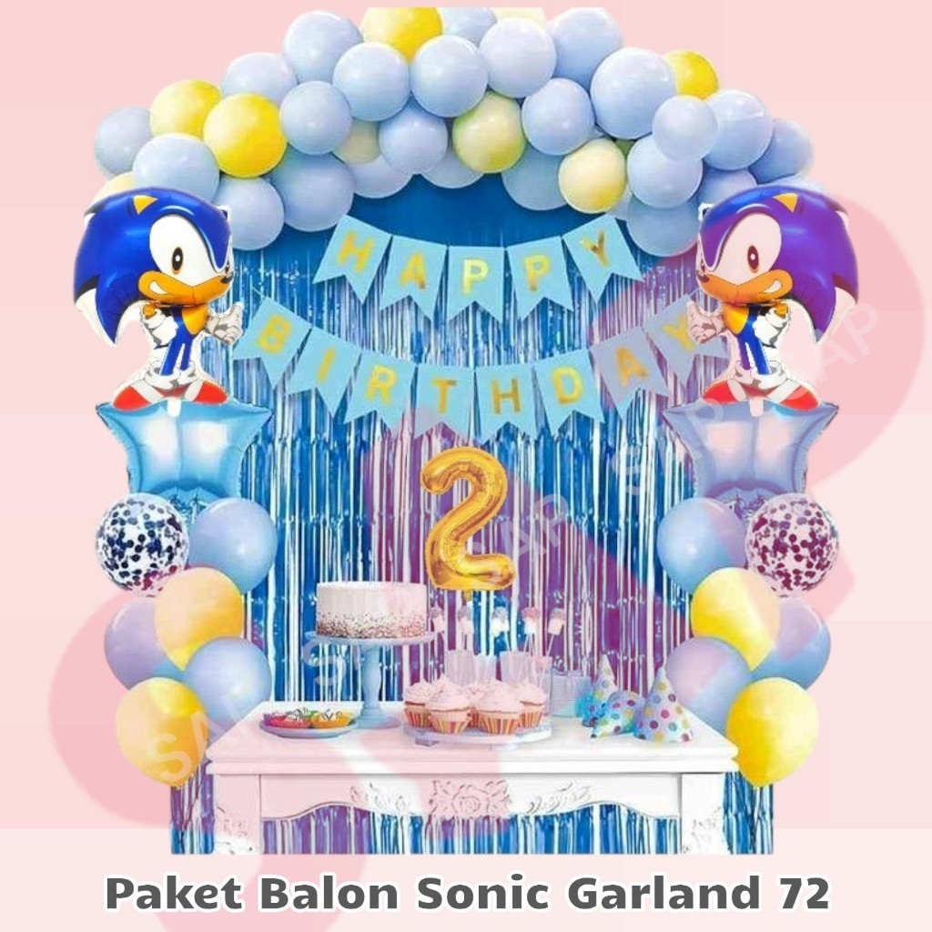 PAKET BALON SONIC GARLAND 72