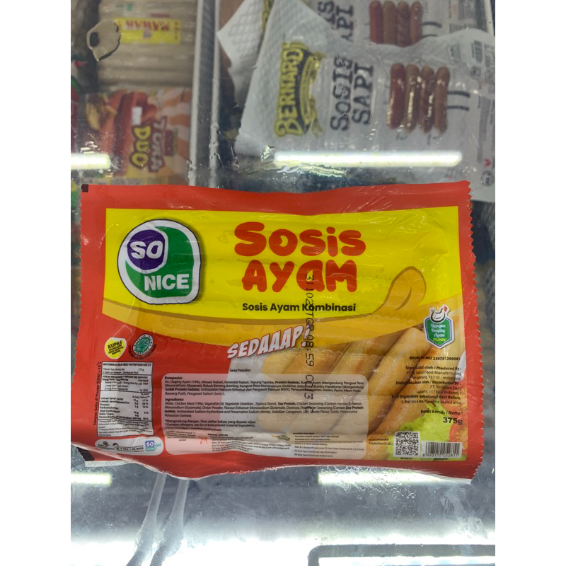 

So nice Sosis Ayam 375 gram