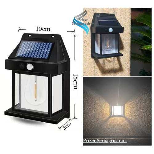 Lampu Dinding Taman Solar Interaction Wall Lamp Tenaga Surya Sensor / Solar Wall Lamp
