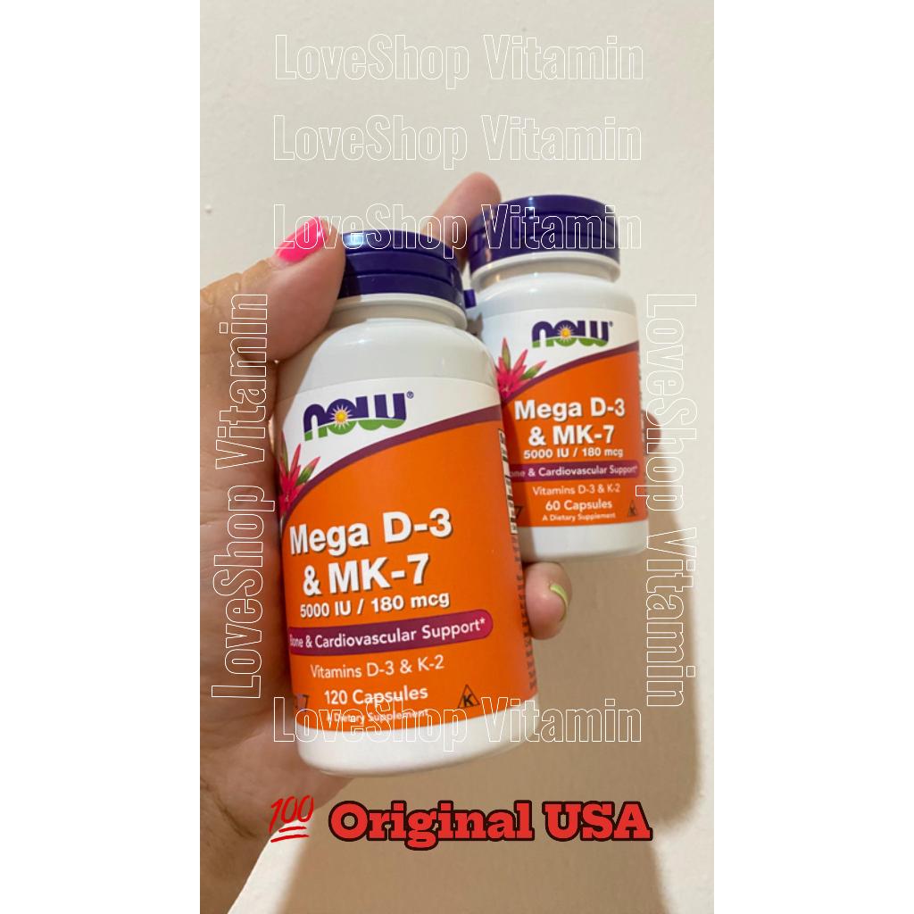 NOW MEGA D3 & K2 | D3 5000IU &K2 | 100% ORIGINAL USA